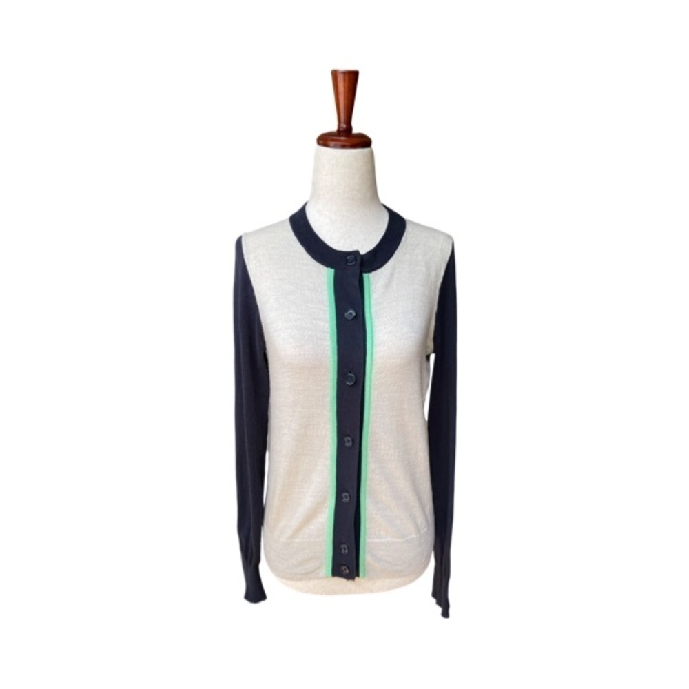 J. Crew Women’s Merino wool Blend Color Block Cardigan Size Small
